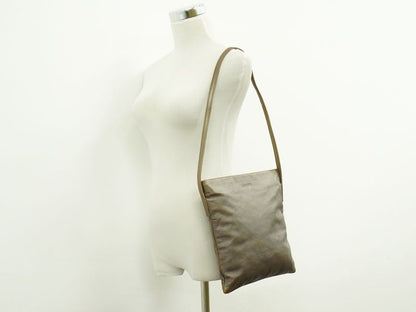 Authentic Loewe Leather Shoulder Bag Brown Bag Pre-owned [follow-up Discount