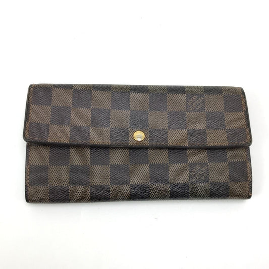 Louis Vuitton Long Wallet Damier Portefeuille Sarah N61734 Brown
