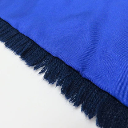 Hermes Scarf Silk Angora Blue Navy Apparel Shawl Fashionable Women Ladies Women