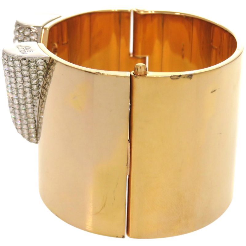 Louis Vuitton Escential V M68157 GP Rhinestone Gold Bangle LV 1002 Louis Vuitton