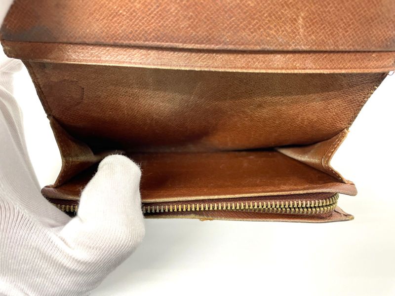 Louis Vuitton Monogram Porte Monet Vieux Trésor M61730 Foldable Wallet L-shape