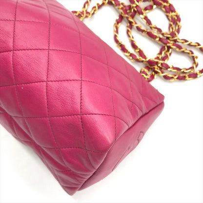 Chanel CC Logo Quilted Mini Chain Shoulder Bag Pink