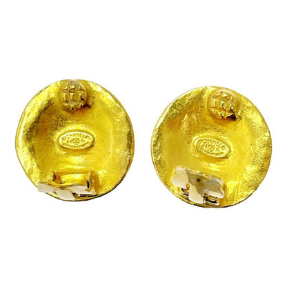 Chanel GP Coco Mark Round Earrings Gold 306153 Earrings