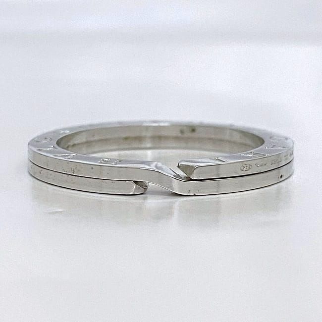 Bulgari Key Ring Silver Logomania Polished Ag 925