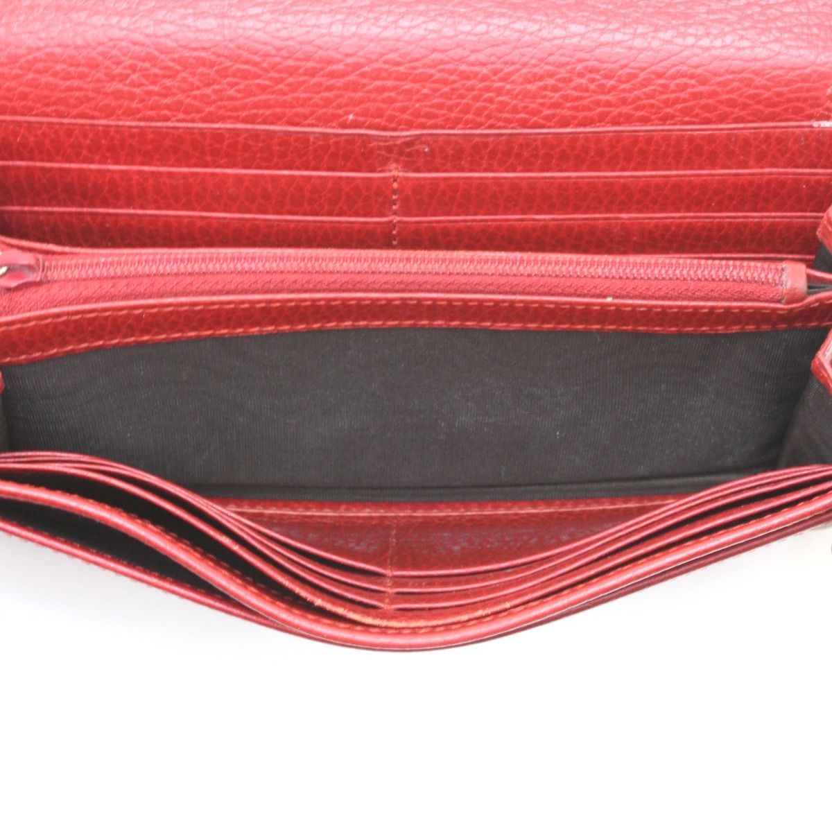 Gucci Long Wallet Double G Continental Wallet 456116 Red