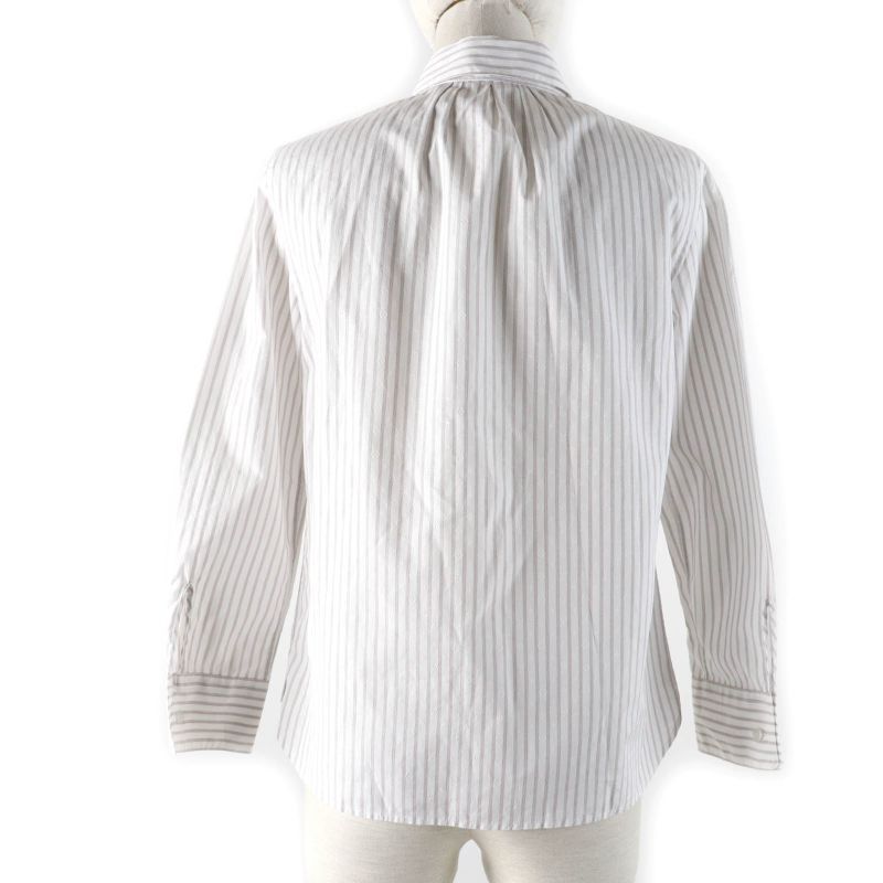 Louis Vuitton 100% Cotton Monogram Pattern LV Embroidery Long Sleeve Shirt