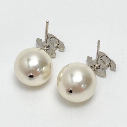 Chanel Cocomark Fake Pearl Earrings A22v GP Rhinestone