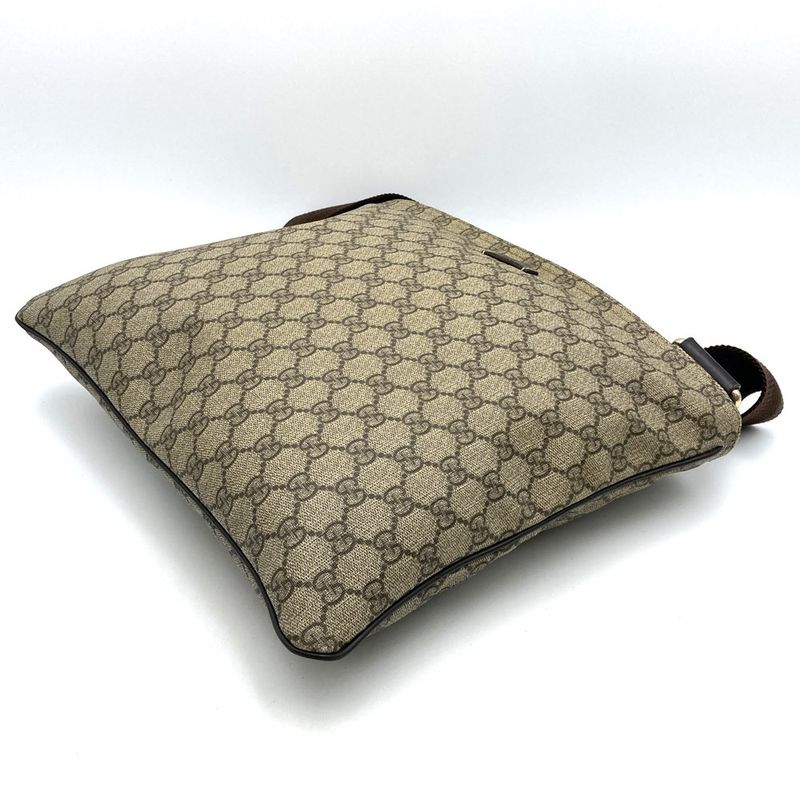 Gucci 201446 Shoulder Bag Brown GG Supreme Canvas Women's High Brand