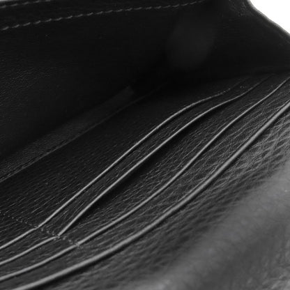 Gucci Long Wallet Soho Interlocking Wallet Leather Black Gold Hardware Black