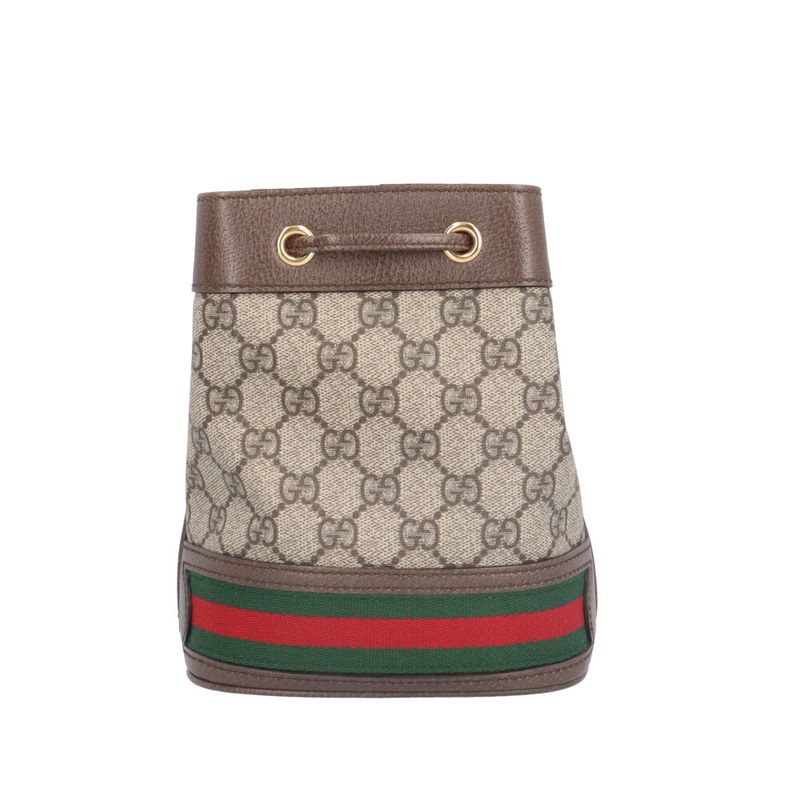 Gucci Mini Bucket Ophidia Shoulder Bag GG Supreme Canvas 550620 Beige Ladies