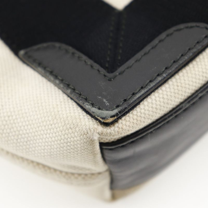 Balenciaga Navy Cabas Su XS Cotton Natural/black Women's Handbag