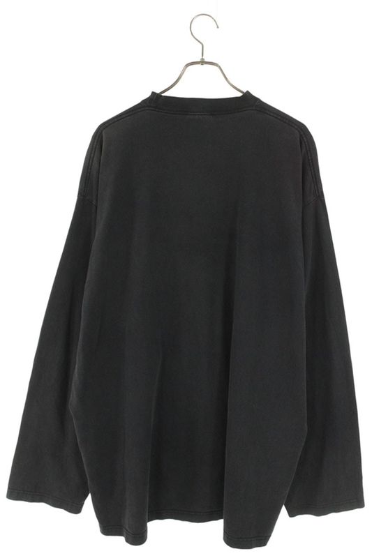 Balenciaga 720250 Tnvd8 Logo Embroidery Crew Neck Long Sleeve Cut And Sewn