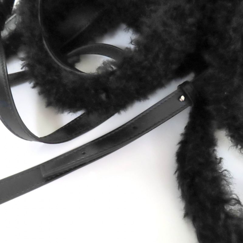 Balenciaga 672793 Everyday 2.0 Xs Logo Embroidered F Fur Shoulder Tote Bag