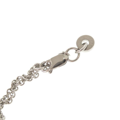 Hermes Col H Metal Leather Silver Gray Necklace Pendant 1333 Hermes