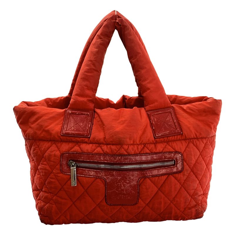 Chanel Leather Coco Cococoon Leather Paneled Coco Mark Quilted Hand Tote Bag