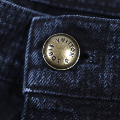  Louis Vuitton 24AW 1afx68 Damier Workwear Cotton Denim Pants Black 29 Made In