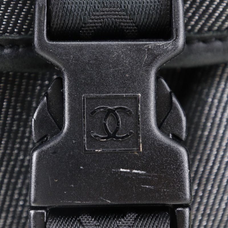 Chanel Backpack Sport Line Coco Mark Canvas Black/silver Women's Backpack/daypac