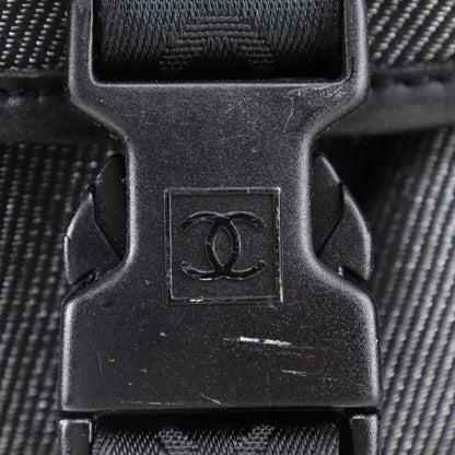 Chanel Backpack Sport Line Coco Mark Canvas Black/silver Women's Backpack/daypac