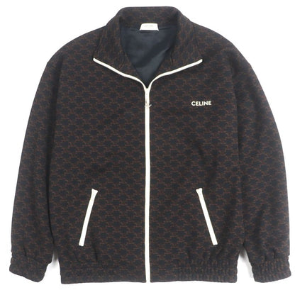 Celine 23SS 2y74a366 Monogram Triomphe Charm Logo Embroidery Zip-up Tracksuit