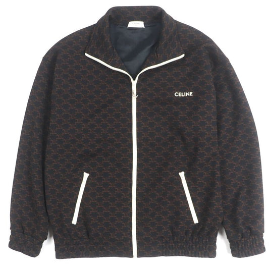 Celine 23SS 2y74a366 Monogram Triomphe Charm Logo Embroidery Zip-up Tracksuit