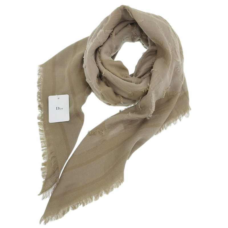 Tagged Christian Dior Item 2020 100% Cotton Logo Embroidery Shawl Long Scarf