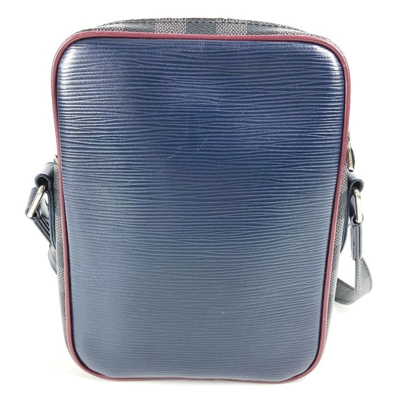 Louis Vuitton Shoulder Bag Danube Slim M55100 Damier Graphite Canvas Navy