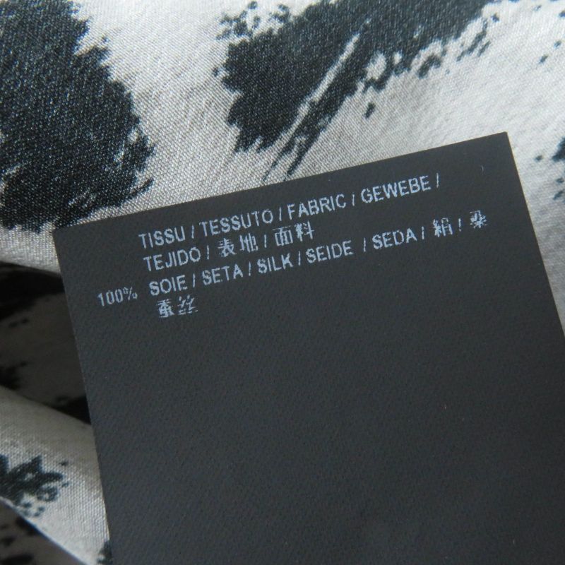 Saint Laurent Paris 465896 100% Silk Leopard Print Long-sleeved Shirt With