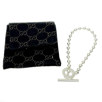 Gucci Silver Ball Chain Toggle Bracelet 16.6g 925 Engraved 306730 Bracelet