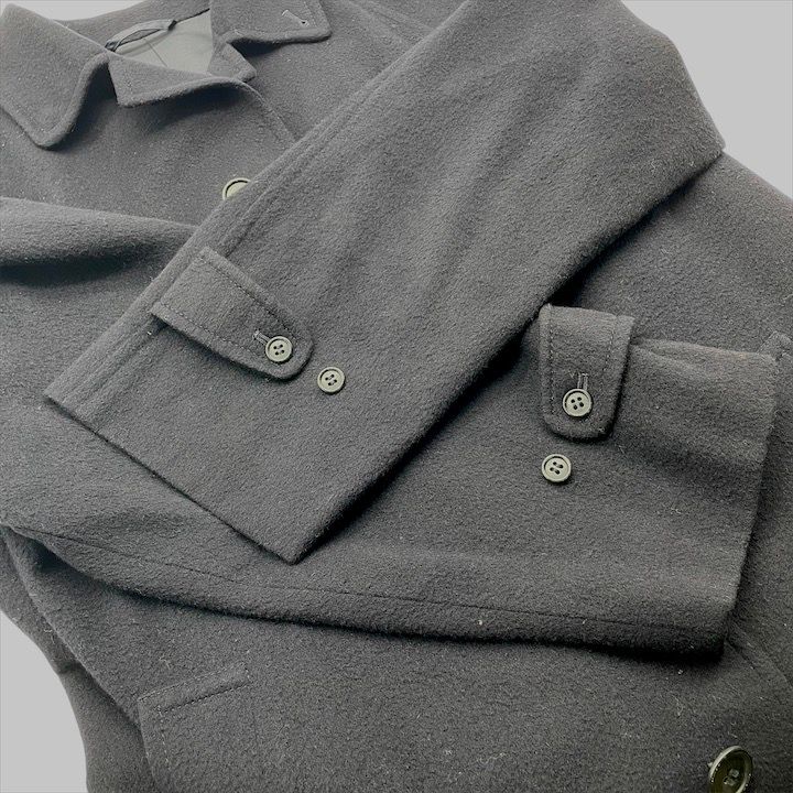 Dior Ready to Wear Cashmere Blend Wool Long Stainless Steel Coat Navy