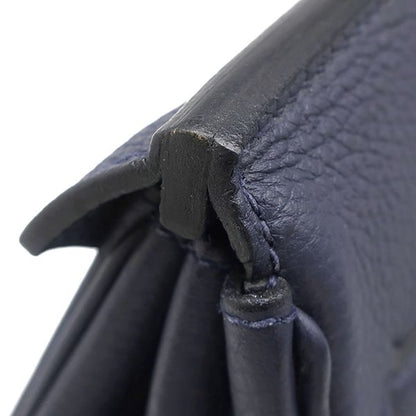 Hermes Handbag Birkin 35 Togo Blue Nuit Silver Hardware Navy Blue C Engraved