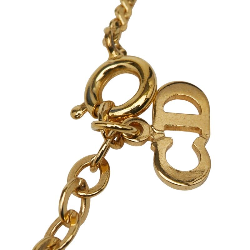 Dior CD Logo Rhinestone Gold Plated Ladies Dior