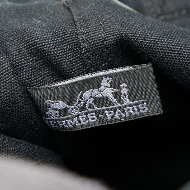 Hermes Fourre Tout Tote PM Tote Handbag Black Gray Canvas Women Hermes