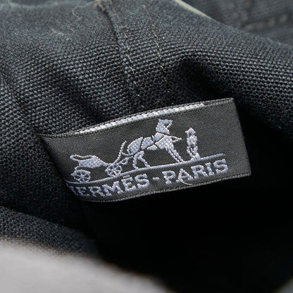 Hermes Fourre Tout Tote PM Tote Handbag Black Gray Canvas Women Hermes