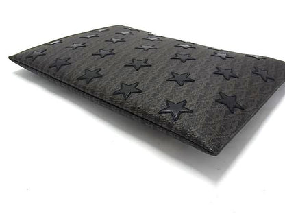 Saint Laurent PVC X Leather Star Clutch Bag Second Bag Men's Brownish