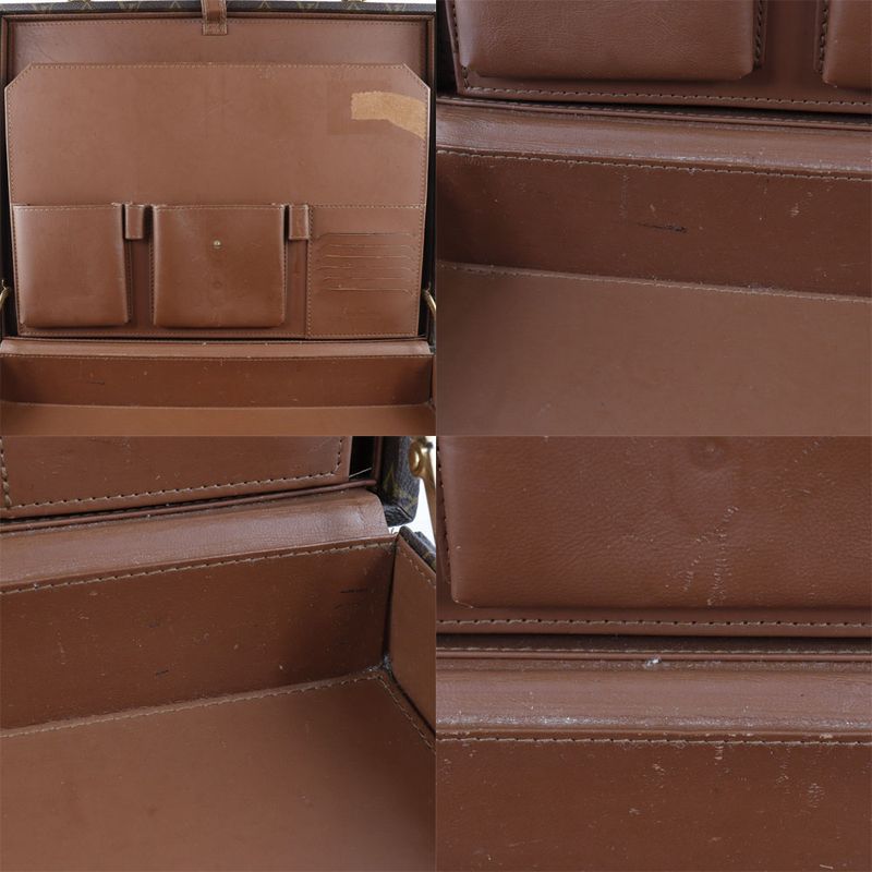 Louis Vuitton Crusher Attaché Case M53124 Monogram Canvas Brown Co0920 Unisex