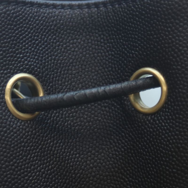 Chanel 28th As1045 Black Caviar Skin Deauville Drawstring Chain Shoulder Bag