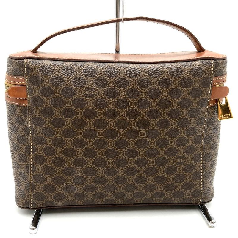 Celine Mc97/2 Macadam Vanity Bag Handbag Pouch PVC Ladies