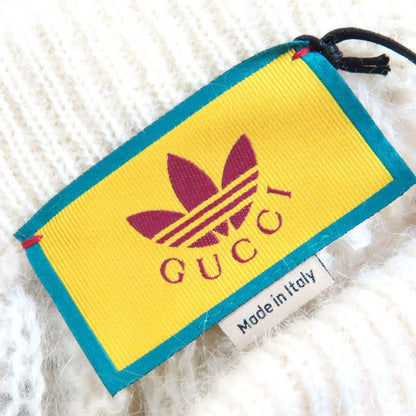 Gucci×adidas Gucci×adidas 721504 Trefoil Three Stripes Mohair Knit Pants Ivory