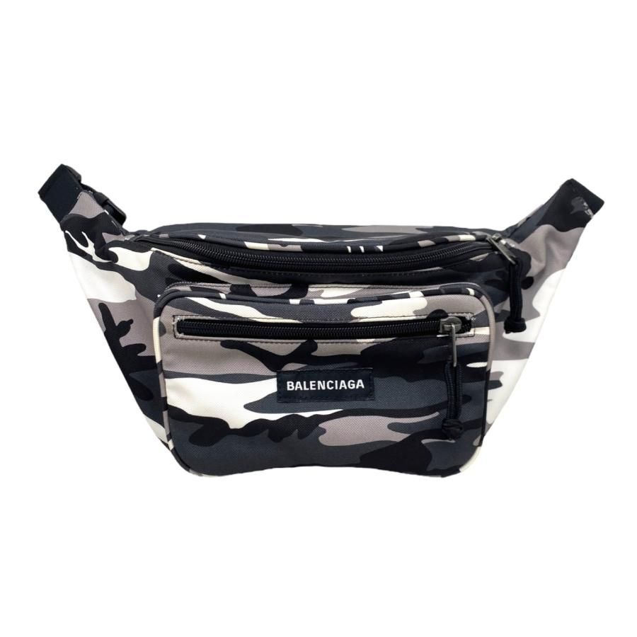Balenciaga Body Bag Waist Bag Explorer 482389 Camouflage Camouflage Black Gray