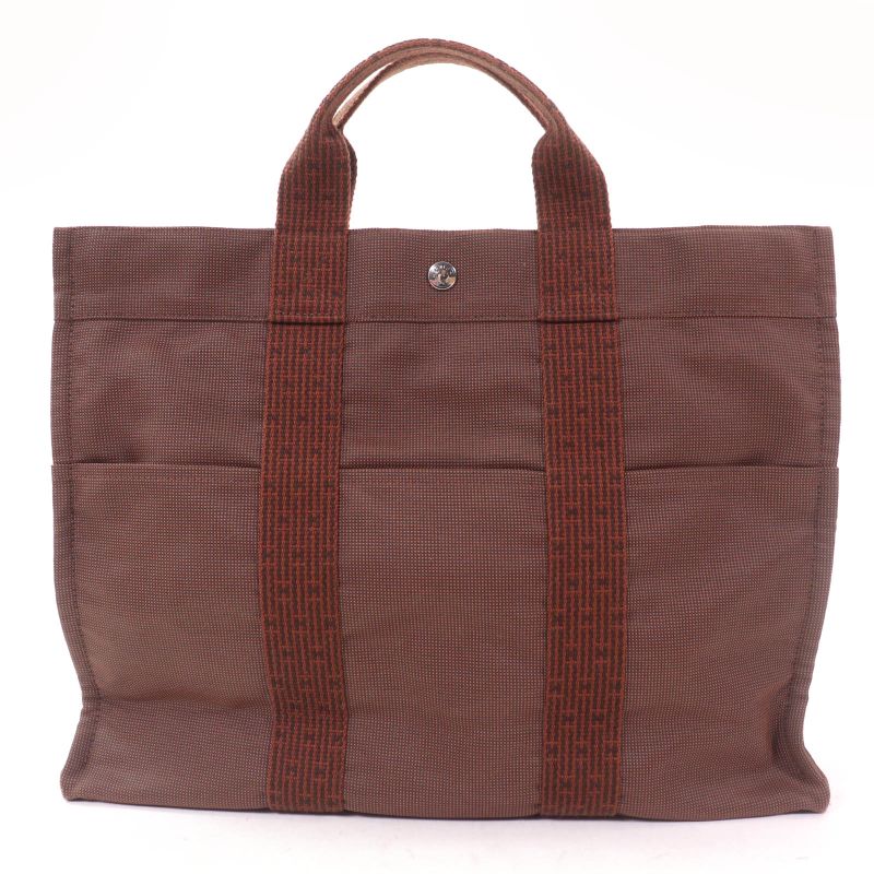 Hermes Yale Line MM Silver Hardware With Cadena Key Tote Handbag Brown Made In