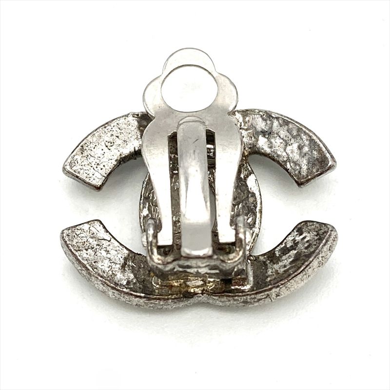 Chanel Earring Metal G Silver 00A Coco Mark One Side Only Ladies