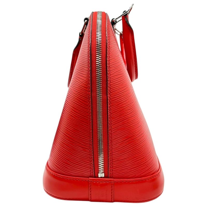 Louis Vuitton Alma Epi Alma Epi Hand Bag M52147 Red Leather with Box Sn3154