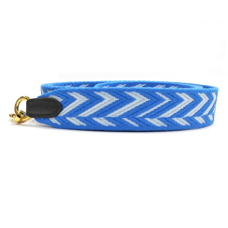 Hermes Bandouliere Sangle Zigzag 25 mm (0.98in) Toile Swift Blue - White