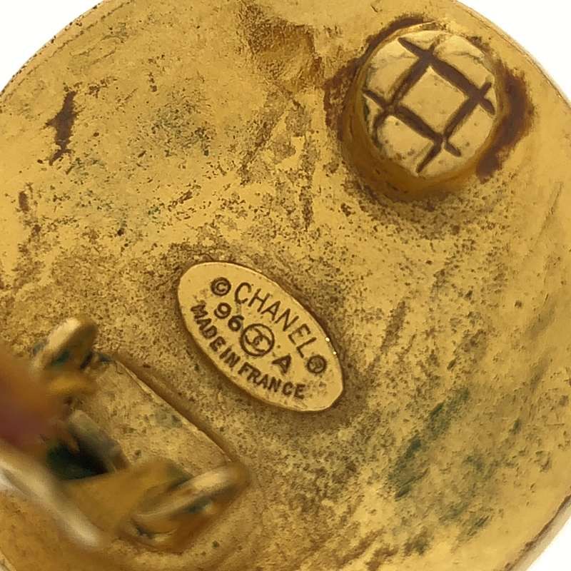 Chanel - Vintage Coco Mark Earrings 96A - Gold - Women's