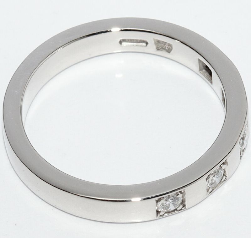 Bulgari Ring Pt950 5P Diamonds (017ct) Marry Me Wedding Ring 336775