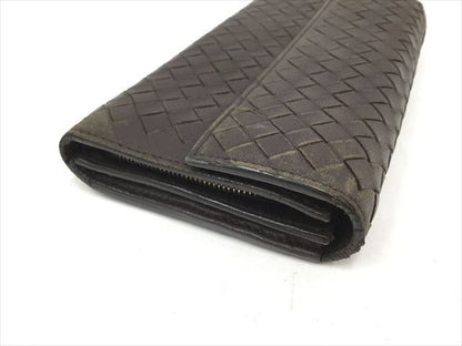 00 Bottega Veneta Long Wallet Intrecciato Lambskin 150509 Brown