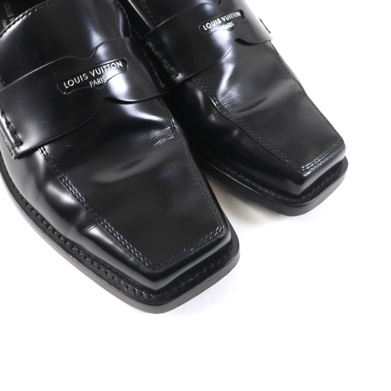 Louis Vuitton Connelly Line 2022 Logoed Square Toe Leather Coin Loafer