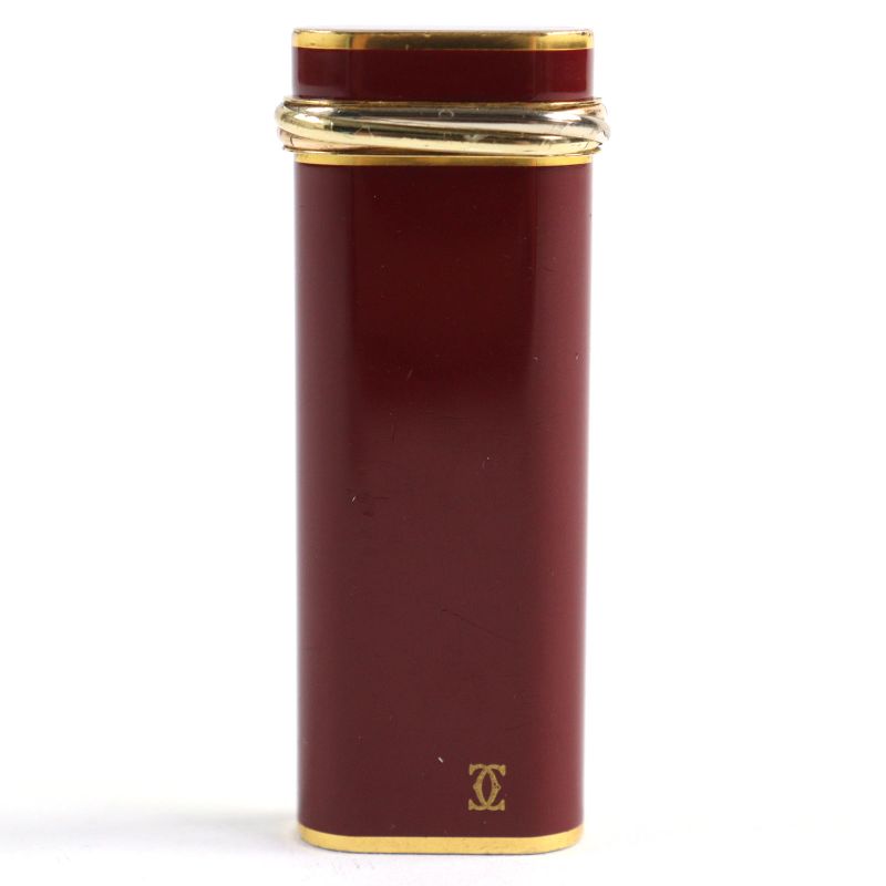 Cartier Trinity Lacquer Oval Form Roller Type Smoking Goods Gas
