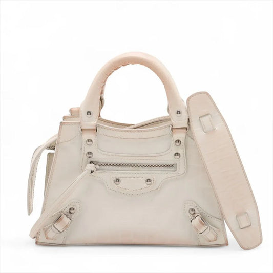 Balenciaga Neo Classic City Croc Embossed Leather 2WAY Handbag Crossbody