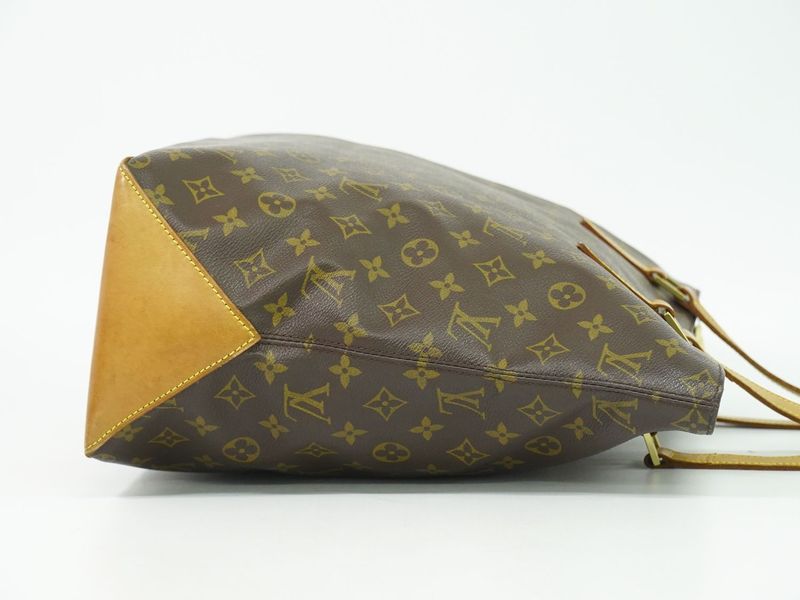 Authentic Louis Vuitton LV Cabas Mezzo Monogram Shoulder Bag Tote Bag Brown